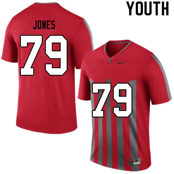 Ohio State Buckeyes #79 Dawand Jones Youth Official Jersey Retro